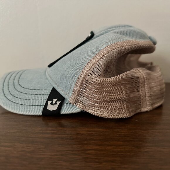 Goorin Bros Animal Farm Snapback Trucker Hat Cap Blue The Cash Cow Patch - Picture 4 of 9